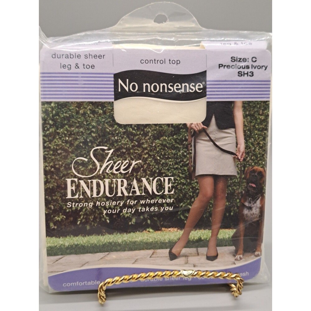 No nonsense Sheer Control Top Pantyhose Size C Precious Ivory Nylon/Spandex SH3